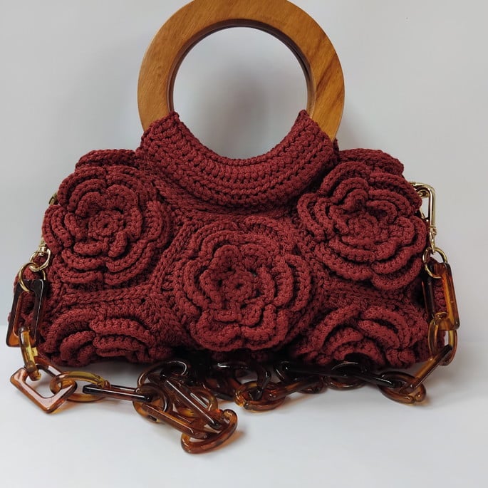 Bolsa de Croche com Fio de Poliéster