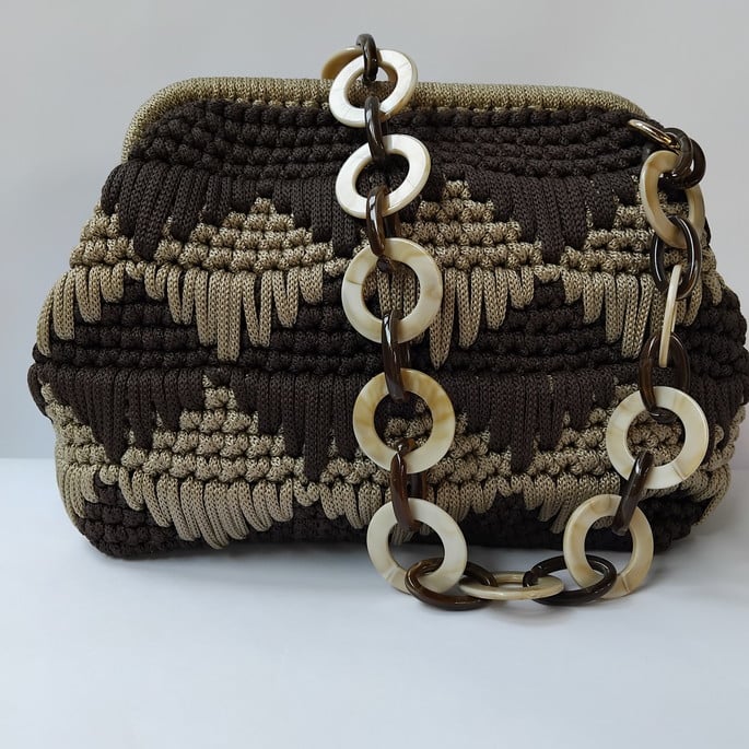 Bolsa de Crochê com Fio Náutico